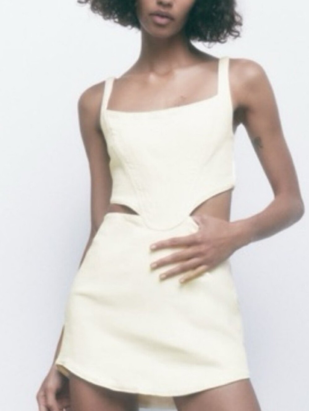 Zara White Cutout Mini Dress